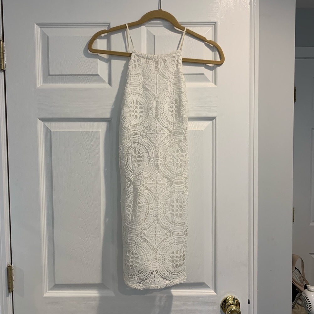 White Crochet Dress